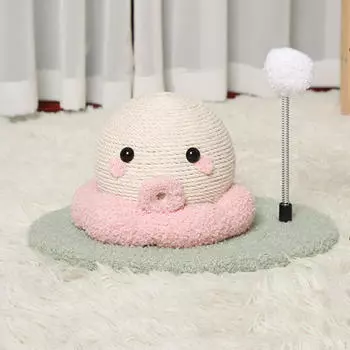 Мяч-когтеточка для кошек, когтеточка с пружинным мячом для лазания S