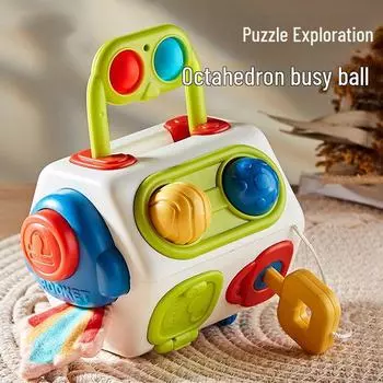 Мяч-октаэдр для малышей: Многофункциональная обучающая игрушка Монтессори для раннего развития детей