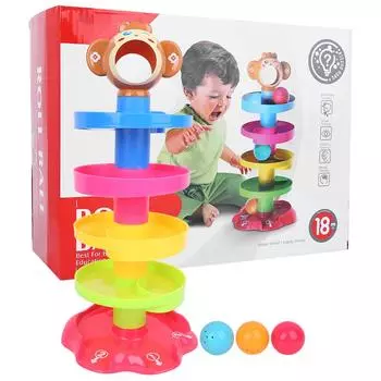 Мяч падение катится вращающаяся башня игрушка яркий цвет дети ребенок развивающая игрушка подарок
