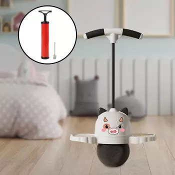 Мяч-пого Tiger с ручкой, прыгающий детский насос, палка для прыжков, спортивный корпус чёрный