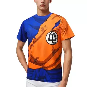 Мяч Повседневный Dragon Ball Z Компрессионный Narikiri Goku Боевая форма Черепаха Стрейч Пот Впитывающий Быстросохнущий Товары Персонаж Оранжевый [Dragon Z] оранжевый