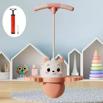 Мяч-прыгун Pogo Jump Bouncing для мальчиков, детей и взрослых, высокая доска для игрушек, спортивная тренировка тела розовый