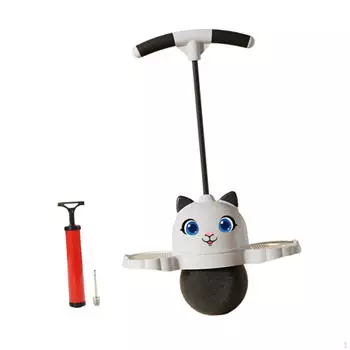 Мяч-прыжки Pogo Jump Ball, игрушка для прыжков в высоту, с регулируемой ручкой, доска для игрушек, тренировка тела розовый