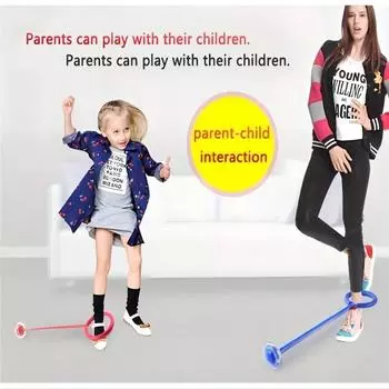 Мяч-скакалка со светодиодной вспышкой - забавная спортивная игрушка для тренировки реакции и скорости на открытом воздухе, прочный пластик, розовый/красный/синий/желтый на выбор