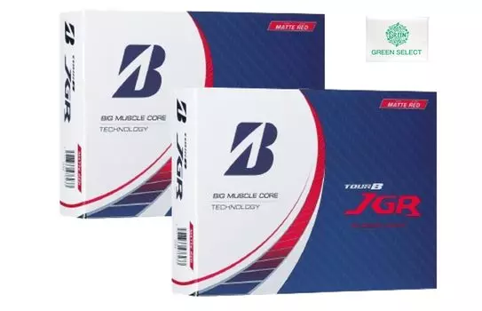 Мячи для гольфа Bridgestone TOUR B JGR Matte Red, 2 дюжины, модель 2023 года, в комплекте оригинальная карманная салфетка (24 мяча)