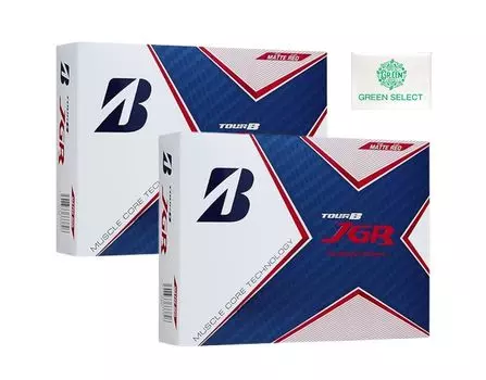 Мячи для гольфа Bridgestone TOUR B JGR 2021 года, матово-красные, в комплекте с оригинальной салфеткой [2 дюжины]