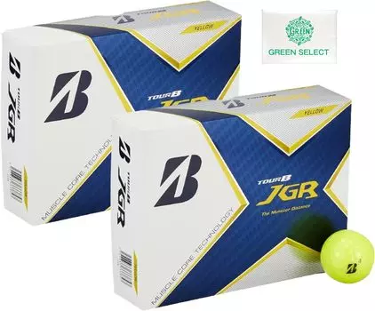 Мячи для гольфа Bridgestone TOUR B JGR 2021 года, модель желтого цвета, поставляются с оригинальной салфеткой [2 дюжины]