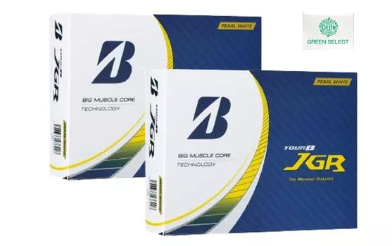 Мячи для гольфа Bridgestone TOUR B JGR Pearl White 2 дюжины, модель 2023 года, в комплекте оригинальная карманная салфетка (24 мяча)