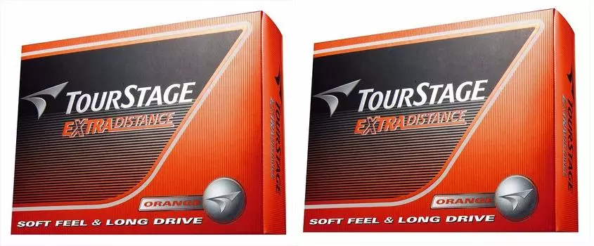 Мячи для гольфа Bridgestone Tour Stage Extra Distance, набор из 2 дюжин оранжевых мячей (24 мяча) оранжевый