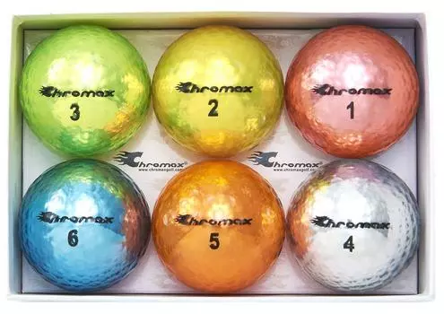 Мячи для гольфа Chromax Metallic M5 разных цветов (6 упаковок) Ассорти.