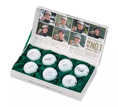 Мячи для гольфа Dunlop серии SRIXON 2023 JLPGA Tour Winning Rate 1 Памятный победитель с автографом, набор мячей, коробка, белый Z-STAR, нет. (7 штук) белый
