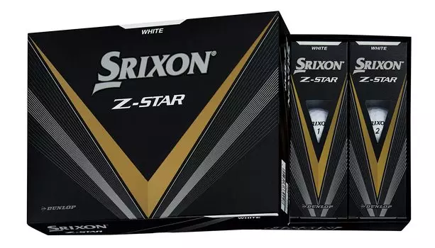 Мячи для гольфа Dunlop SRIXON 2023 Модель 1 дюжина Белые Z-STAR (12 шт.) белый