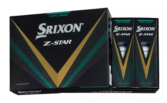 Мячи для гольфа Dunlop SRIXON 2023 Модель 1 дюжина Royal Green Z-STAR (12 шт.)