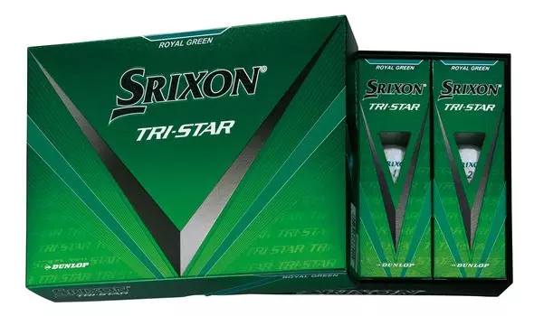 Мячи для гольфа Dunlop SRIXON 2024 Модель 1 дюжина Royal Green TRI-STAR4 (12 шт.)