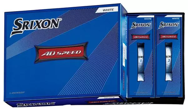 Мячи для гольфа Dunlop SRIXON AD SPEED 2022 Модель 1 дюжина Белые (12 шт.)