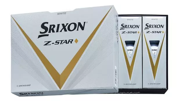 Мячи для гольфа Dunlop SRIXON Diamond 2023 Модель 1 дюжина Белые Z-STAR (12 шт.) белый