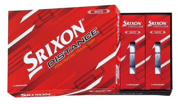 Мячи для гольфа DUNLOP SRIXON DISTANCE9 2022 Модель 1 дюжина Белые (12 шт.) белый