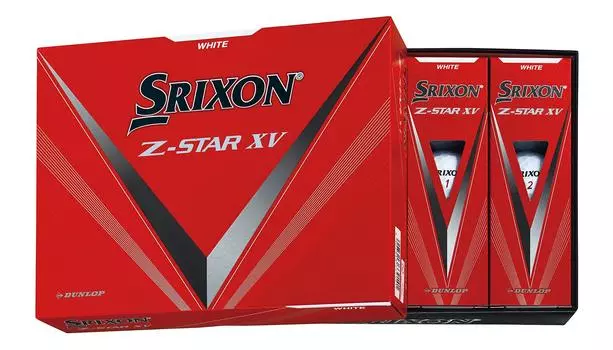 Мячи для гольфа Dunlop SRIXON XV 2023 Модель 1 дюжина Белые Z-STAR (12 шт.) белый