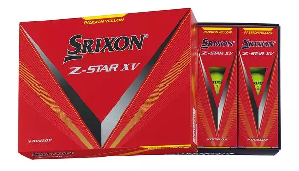Мячи для гольфа Dunlop SRIXON XV 2023 Модель 1 дюжина Premium Passion Желтый Z-STAR (12 шт.)