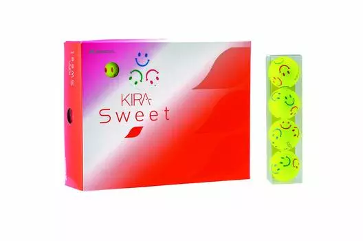 Мячи для гольфа Kasco KIRA SWEET Character Mark 1 дюжина желтых женских (12 шт.)
