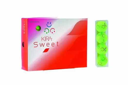 Мячи для гольфа Kasco KIRA SWEET Character Mark 1 дюжина лаймовых женских (12 шт.)