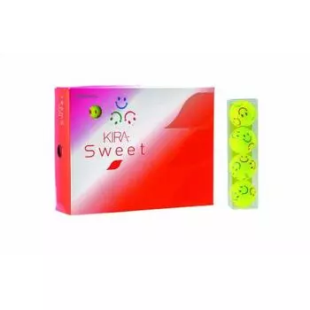 Мячи для гольфа Kasco женские KIRA SWEET Character Mark 1 дюжина (12 шт.) желтый