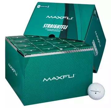 Мячи для гольфа Maxfli 2023 Straightfli Gloss White, модель 2023, упаковка 4 дюжины, 48 штук - белый