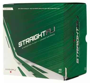 Мячи для гольфа Maxfli Straightfli Straight Fly Gloss White, 2022, модель 4 дюжины, 48 штук белый