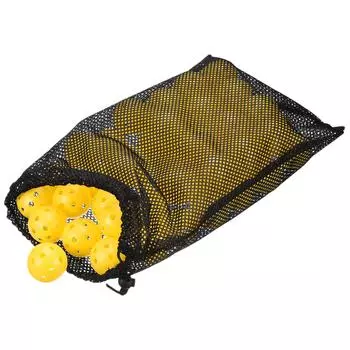 Мячи для гольфа PATIKIL 41 мм, 50 штук, пластиковые, с воздушным потоком, полые, ограниченные, для обучения полету, с сетчатой сумкой для тренировок по свингу в помещении и на открытом воздухе, желтые