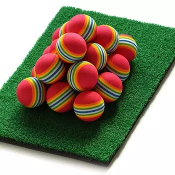 Мячи для гольфа тренировочные красные 20 штук набор ковриков SEAVER GOLF