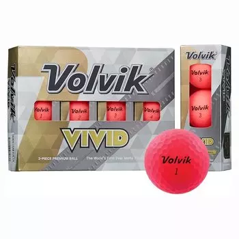 Мячи для гольфа Volvik 2022 Volvik VIVID 22 розовые 1 дюжина (12 шт.)