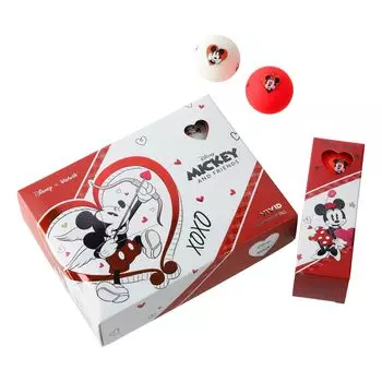 Мячи для гольфа Volvik DISNEY МИККИ И ДРУЗЬЯ 1 дюжина белые/красные (12 шт.)