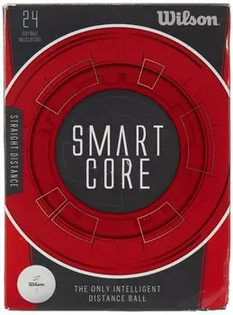 Мячи для гольфа Wilson Smart Core, набор из 24 штук, белые