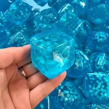 Мячи для снятия стресса Yousheng Squeeze для детей и взрослых, кубики льда, сенсорная игрушка для снятия стресса, эластичная игрушка для занятий в классе для снятия тревожности зелёный