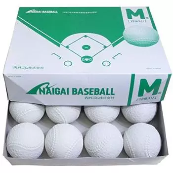 Мячи для софтбола Naigai Rubber M 1 дюжина (Официальный бал) (12 мячей) НАЙГАЙ-М-1 белый