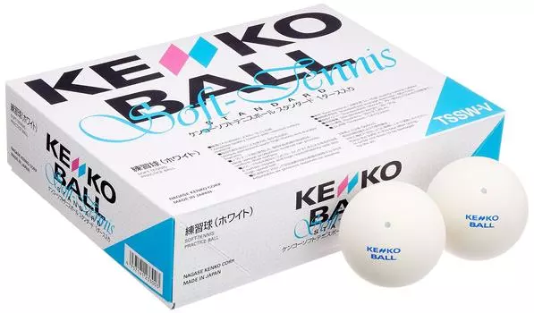 Мячи для тенниса Nagase KENKO Soft Standard White 1 дюжина (12 шт.) ТССВ-В белый