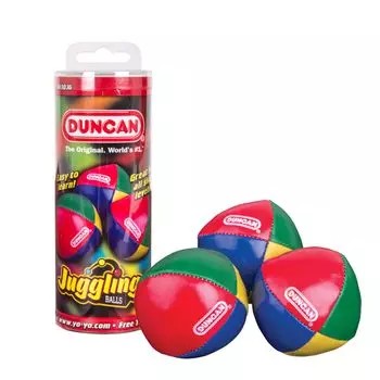 Мячи для жонглирования Duncan из виниловых цирковых шаров с 4-панельными пластиковыми бобами - [Упаковка 3] Разноцветные, Ракушки, Дизайн,