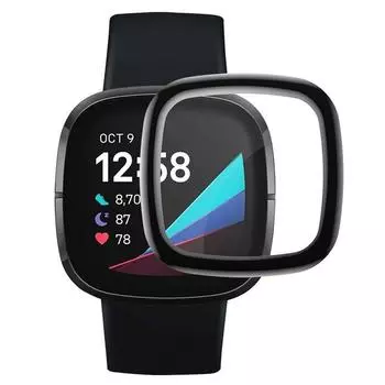 Мягкая 3D защитная пленка для экрана Fitbit Versa 3 2 1, защитная пленка для смарт-часов Fitbit Sense Versa3 Versa2 Versa Lite 2pcs--versa 3 чёрный