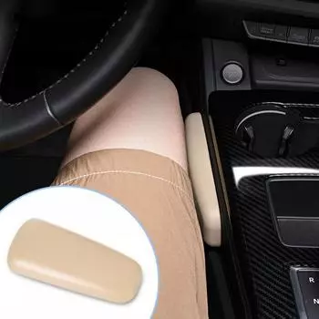 Мягкая автомобильная накладка на колено из искусственной кожи, боковая защитная накладка на центральную консоль, на все сезоны чёрный