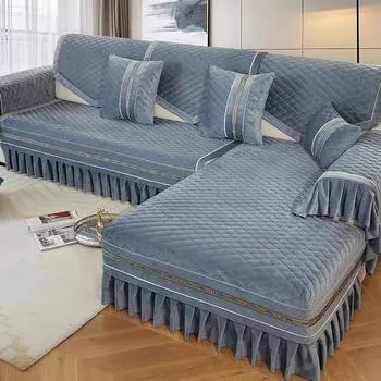 Мягкая бархатная подушка для дивана из воскового молочного цвета, утолщенный зимний чехол для дивана, плюшевый универсальный нескользящий чехол для подушки, тканевое полотенце 70*70