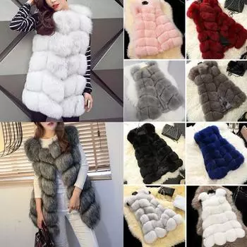 Мягкая бархатная пушистая куртка, зимняя теплая дикая женская жилетка без рукавов с талией большого размера, верхняя одежда S вино красного