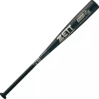 Мягкая бейсбольная бита ZETT Gouda GX Metal 83 см 690 г Средняя черная x серебристая Сделано в Японии BAT37523C (Супер Дюралюминий) (1913 год)