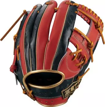 Мягкая бейсбольная перчатка ZETT Neo Status VL вторая короткая правая питч BRGB31240 (Перчатка) Красный / Черный