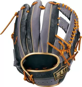 Мягкая бейсбольная перчатка ZETT Neo Status VL Second Short D Right Pitch BRGB31250 (Перчатка) Серый/черный