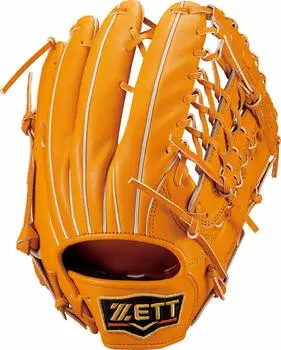 Мягкая бейсбольная перчатка ZETT Pro Status Outfielder Right Throw оранжевая 8 BRGB30017 (Перчатка) (5600) Размер