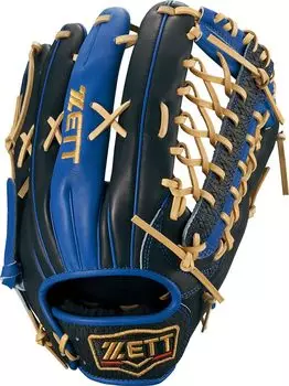Мягкая бейсбольная перчатка ZETT Pro Status Outfielder синяя правая питч BRGB32547 (Перчатка) Черный/R