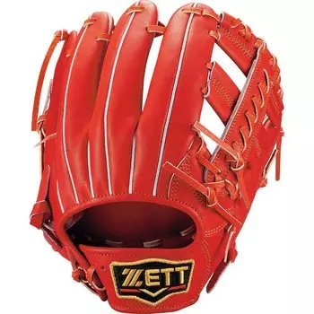 Мягкая бейсбольная перчатка ZETT Pro Status для броска правой рукой D оранжевая 3 BRGB30236 (Перчатка) Второй/Короткий (5800) Размер