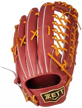 Мягкая бейсбольная перчатка ZETT Prostatus для аутфилдера, правая, бордовая, коричневая, 9 BRGB30277 (Перчатка) Коричневый/Дуб (4036) Размер