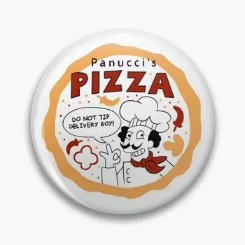Мягкая булавка на пуговицах Panucci Is Pizza, креативная булавка для лацкана, металлическая подарочная брошь на воротник, мультяшная женская брошь для любовника, модные украшения