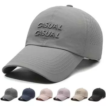 Мягкая быстросохнущая бейсболка с солнцезащитным козырьком и модными буквами для мужчин и женщин, для занятий спортом на открытом воздухе, дышащая солнцезащитная кепка Adjustable тёмно-синий